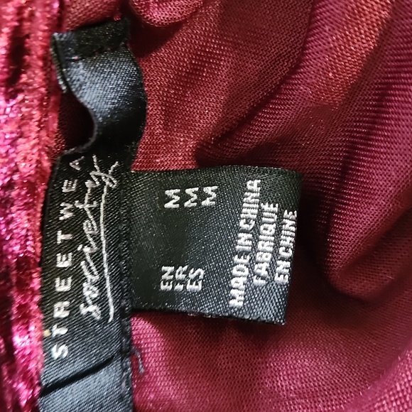 Gothic Romantic Crushed Velvet Bodysuit - Picture 5 of 5